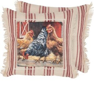 🐔 Primitives by Kathy Chicken Coop Pillow